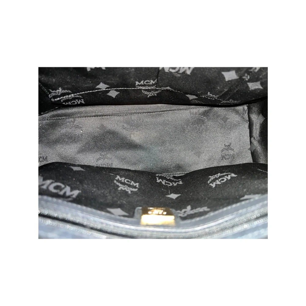 MCM Black Patent Leather Top Handle Bag - Picture 4 of 5